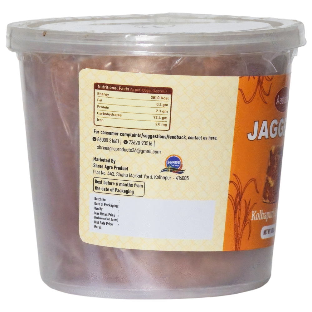 Aadisha Jaggery Block 900g | Chemical-Free, Unrefined, Iron-Rich Natural Sweetener, Preservative-Free, Traditional Stirred Gud | Nutrient-Rich, Authentic Taste - Image 3